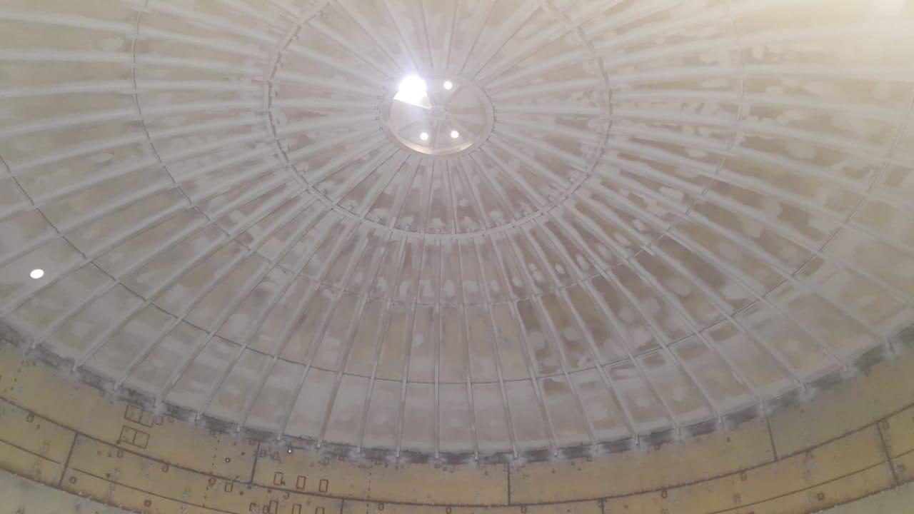 Aluminium geodesic dome roof